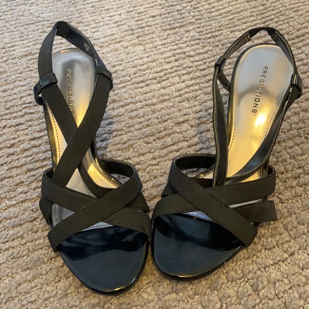 Predictions Women’s Black Sandal Heels 5.5